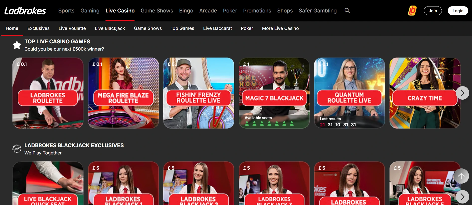 Ladbrokes casinosite