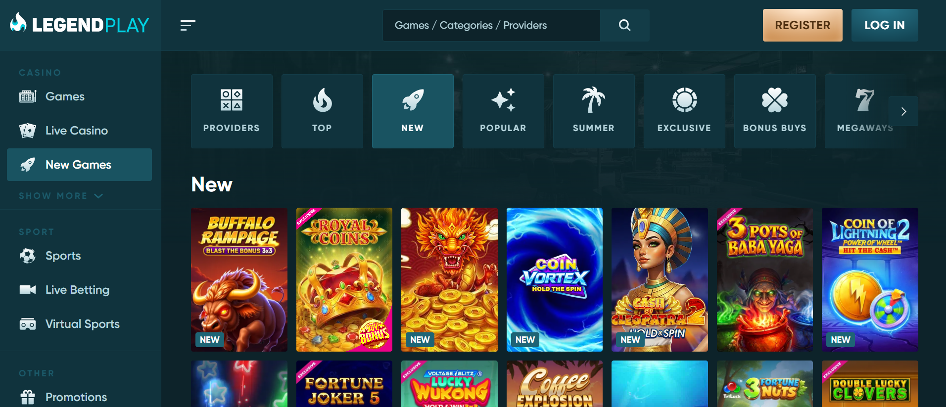 Legendplay legaal casino